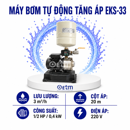 MÁY BƠM TỰ ĐỘNG TĂNG ÁP EKS-33